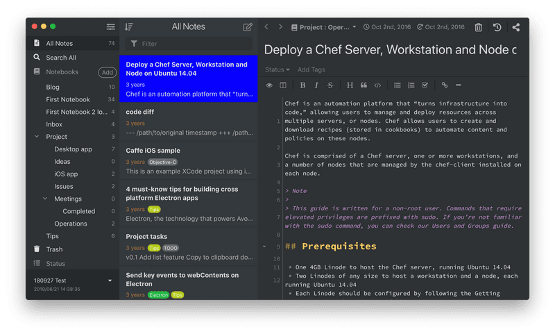 Tweaking note list bar style