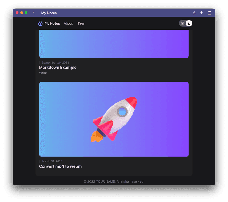 post list with thumbnail